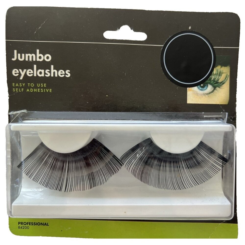JUMBO EYELASHES Self Adhesive, NEW in Box Professional 84200 Costume Cosplay